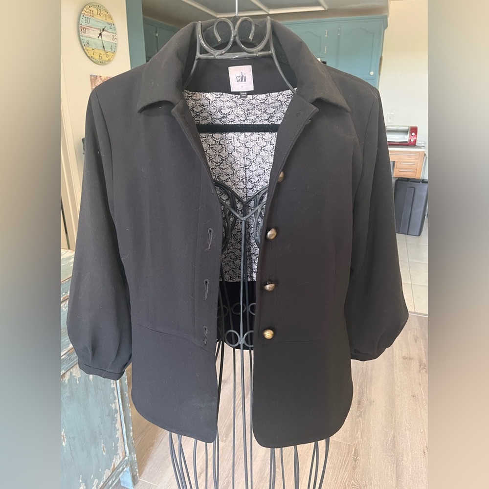 CAbi Abbott puff sleeve blazer jacket